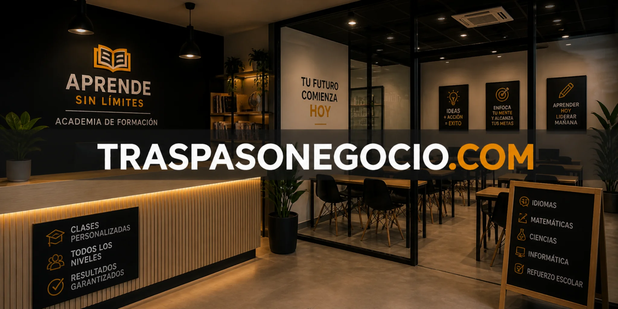Traspaso de academia en España con alumnos, aulas preparadas, actividad educativa y posibilidad de continuidad.
