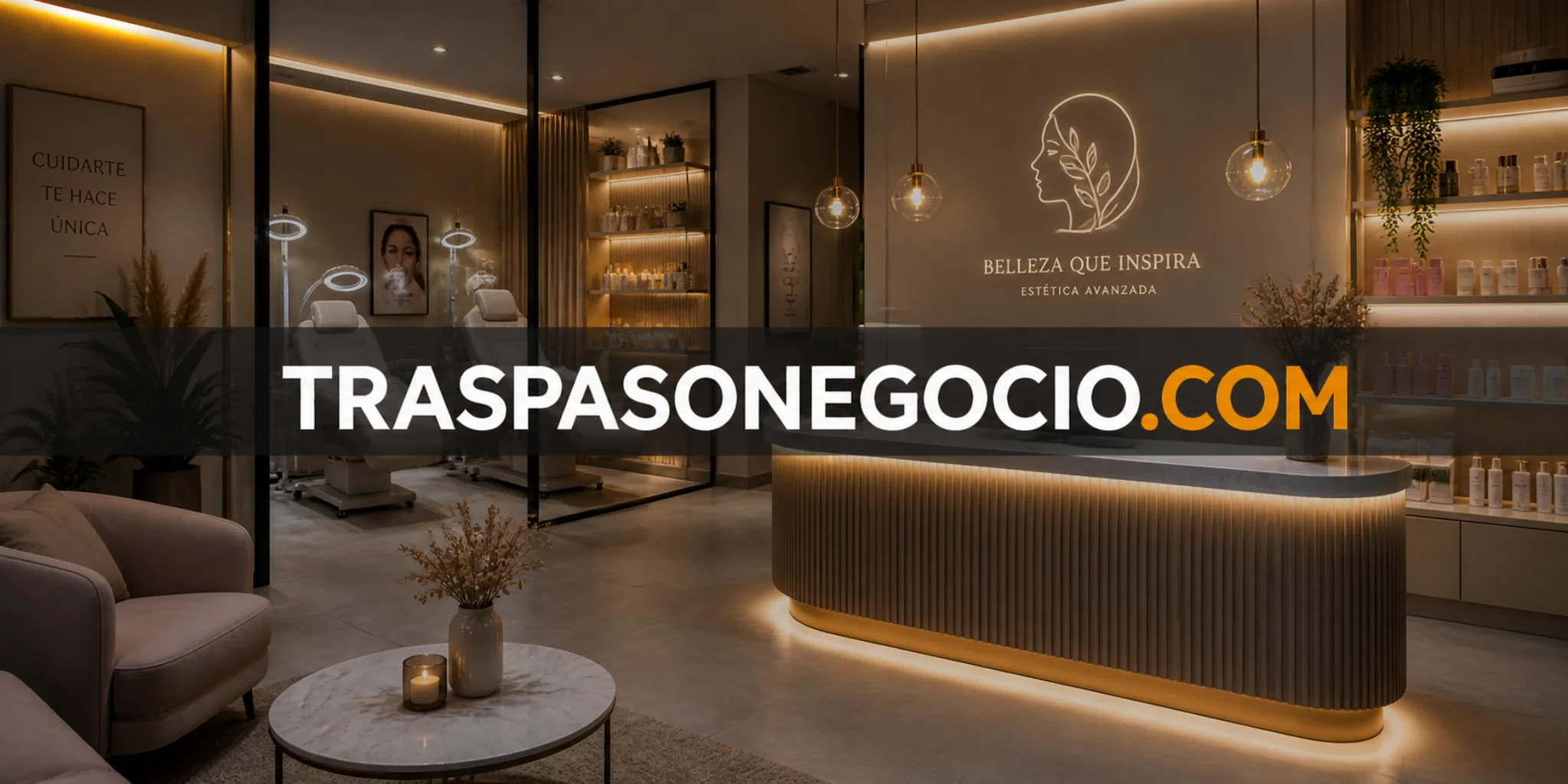 Traspaso de centro de estética con cabinas, clientes, aparatología, servicios de belleza y ubicación comercial.